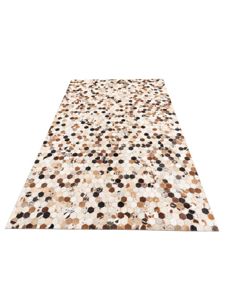 Detail image of 5' 1 x 8' Cowhide Leather Rug