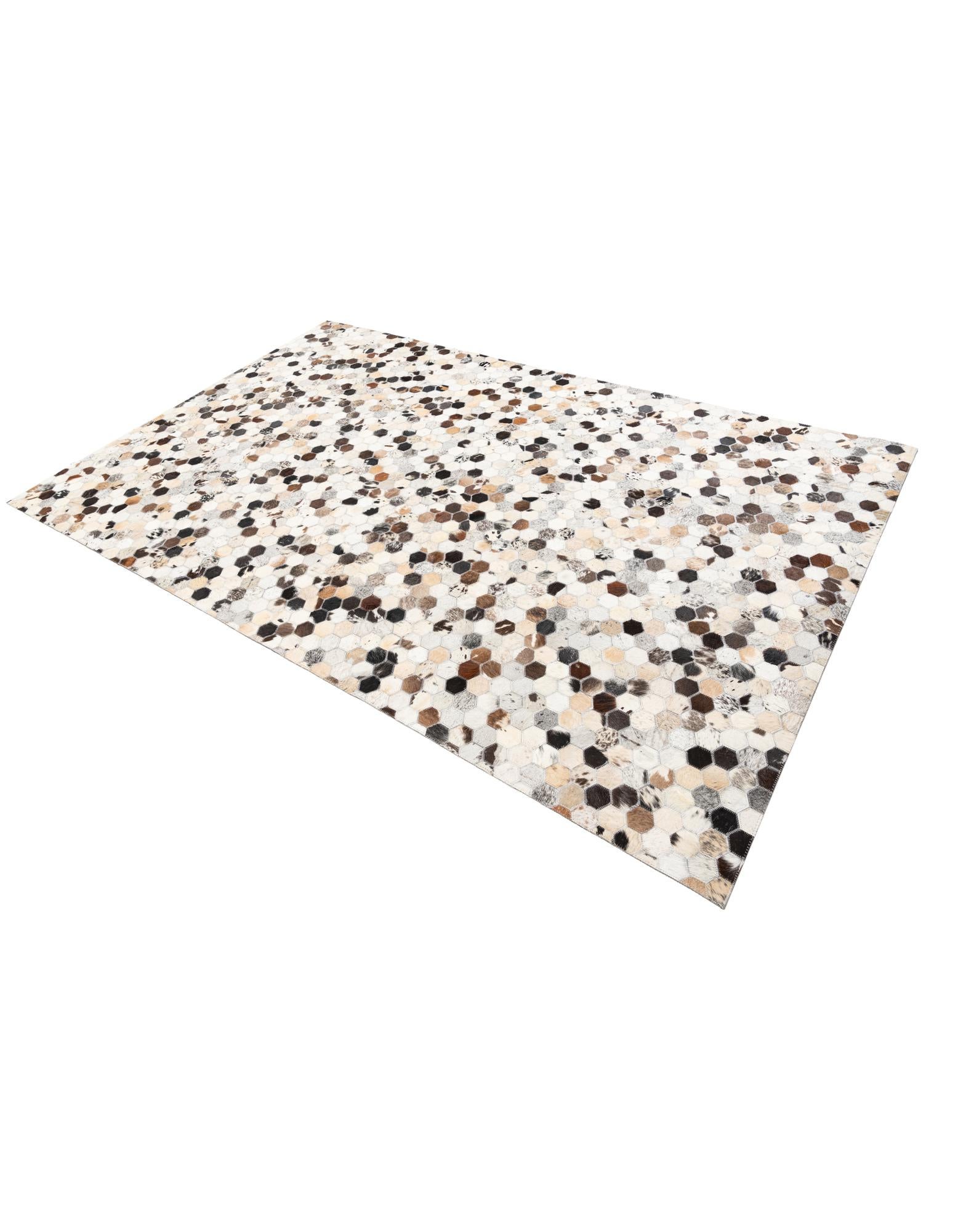 5' 2 x 8' Cowhide Leather Rug