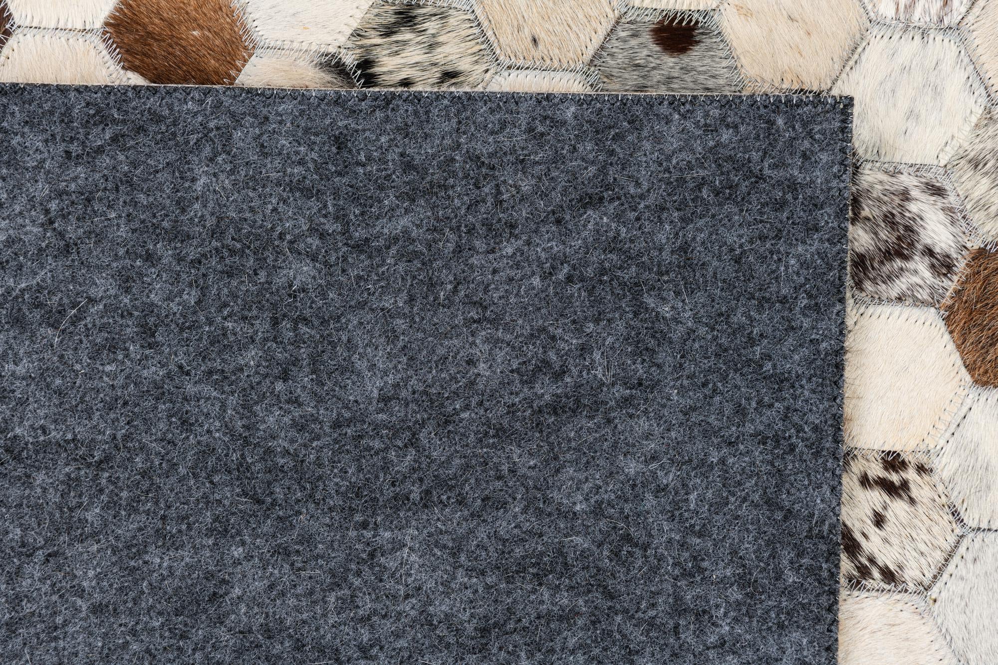5' 2 x 8' Cowhide Leather Rug