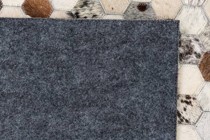 Detail image of 5' 2 x 8' Cowhide Leather Rug