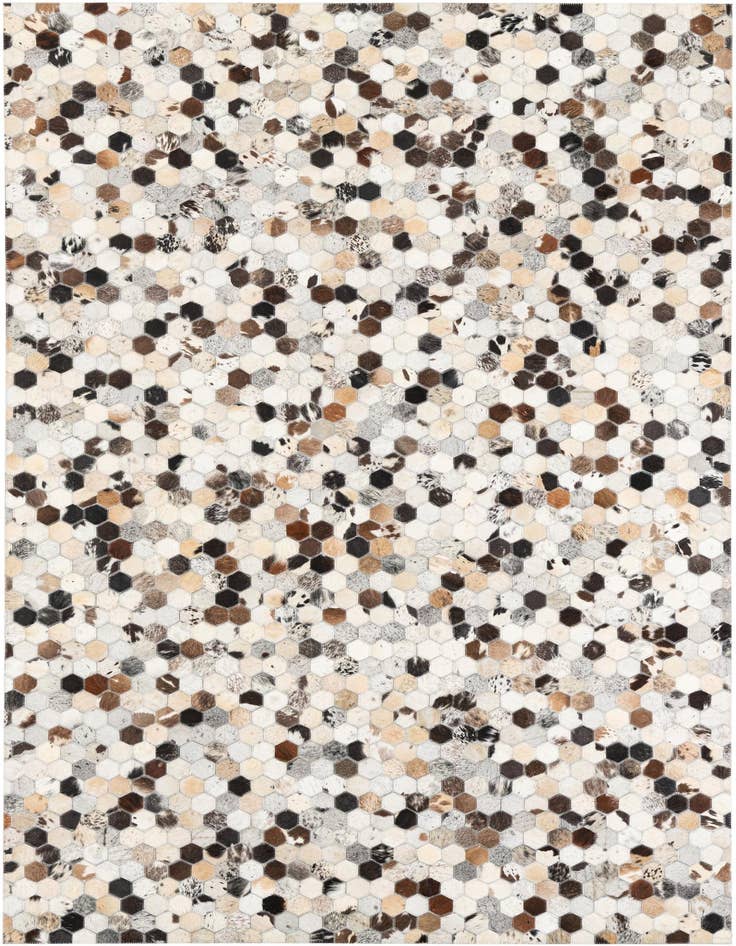 Detail image of 5' 2 x 8' Cowhide Leather Rug