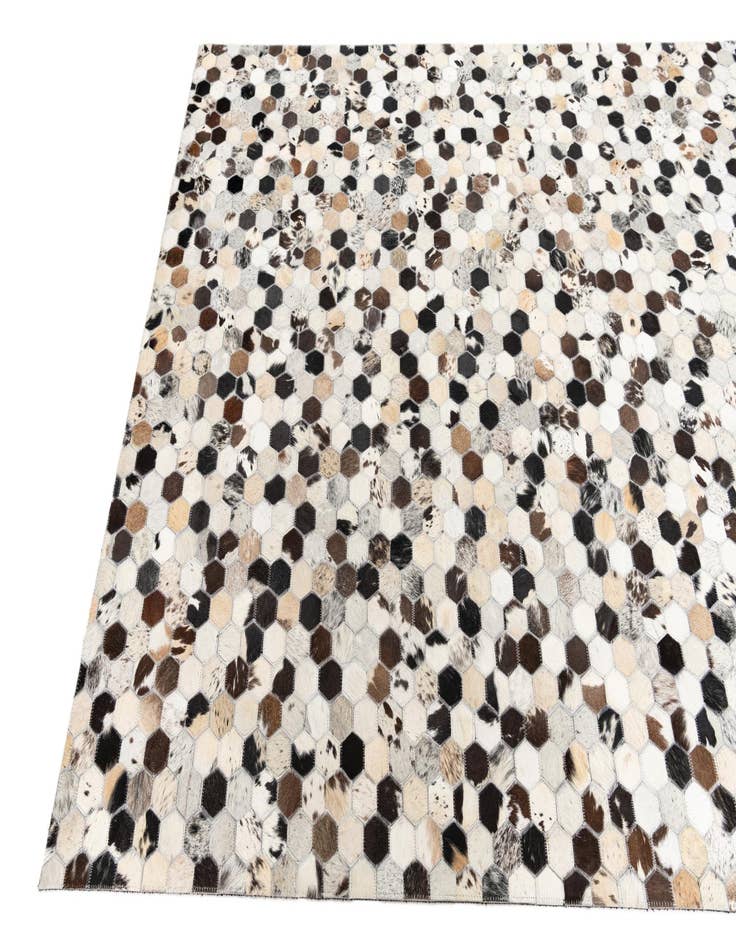 Detail image of 5' 1 x 8' 1 Cowhide Leather Rug