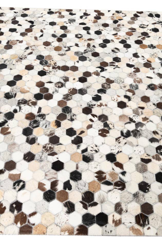 Detail image of 5' 1 x 8' 1 Cowhide Leather Rug