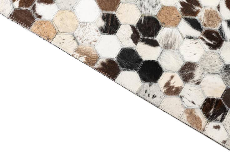 Detail image of 5' 1 x 8' 1 Cowhide Leather Rug