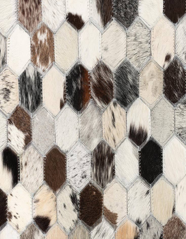 Detail image of 5' 1 x 8' 1 Cowhide Leather Rug