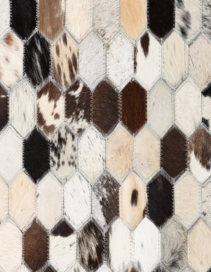Detail image of 5' 1 x 8' 1 Cowhide Leather Rug