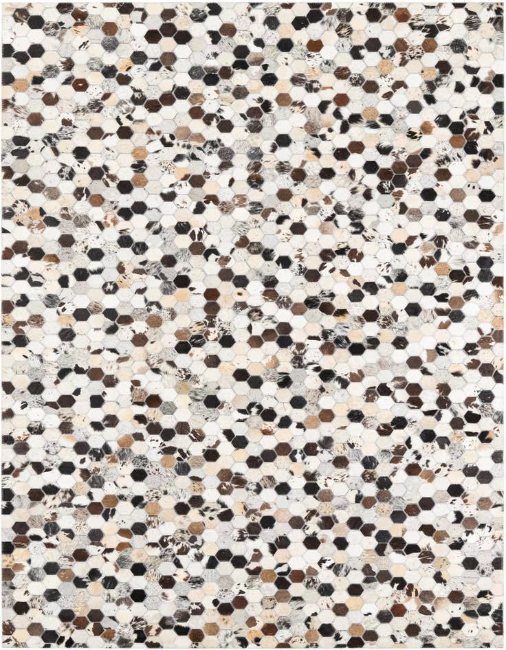 Detail image of 5' 1 x 8' 1 Cowhide Leather Rug