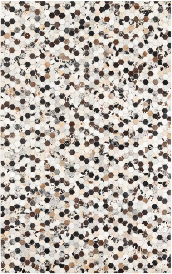 Detail image of 5' 1 x 8' 1 Cowhide Leather Rug