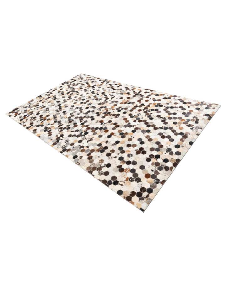 5' 1 x 8' Cowhide Leather Rug