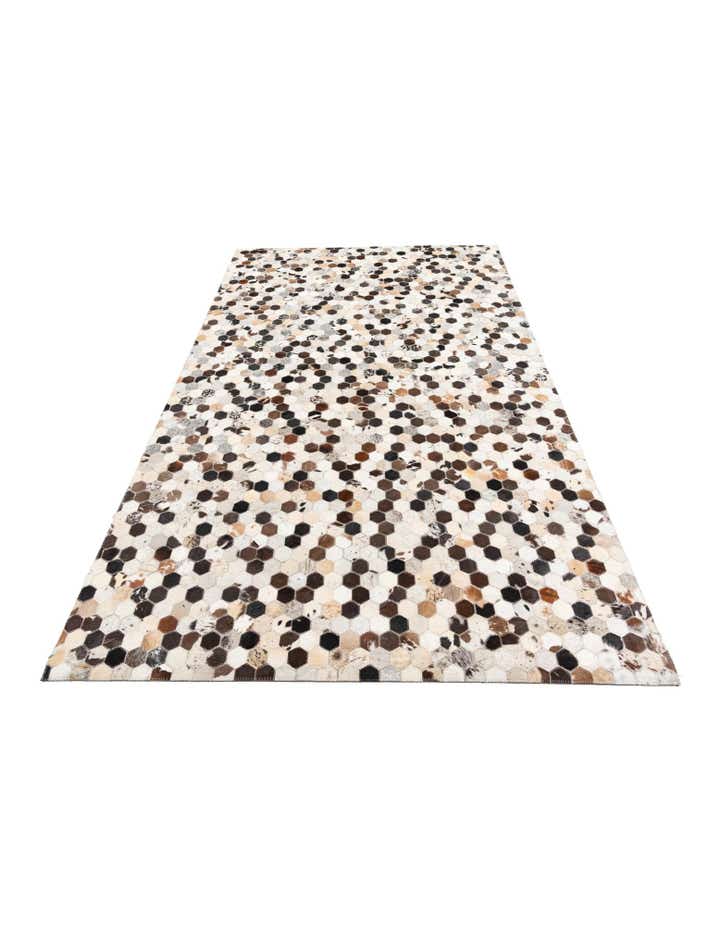 5' 1 x 8' Cowhide Leather Rug