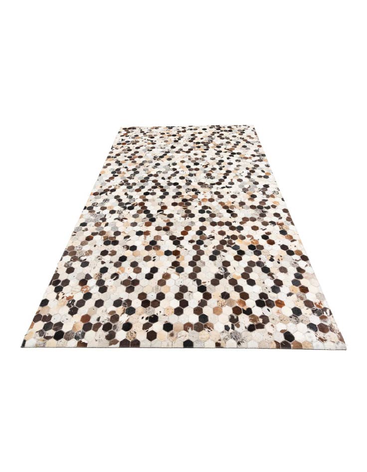 Detail image of 5' 1 x 8' Cowhide Leather Rug