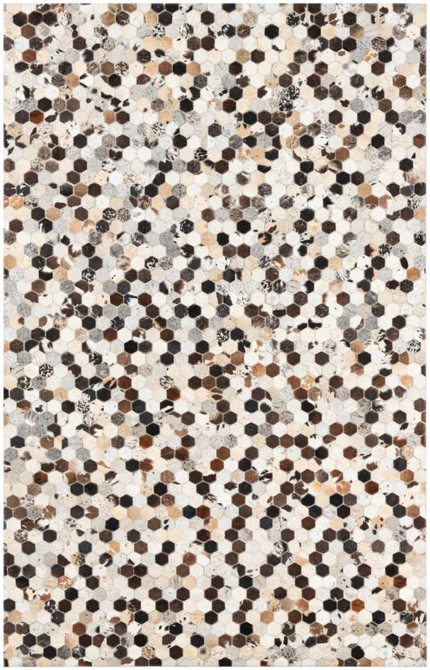 Detail image of 5' 1 x 8' Cowhide Leather Rug