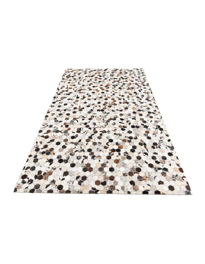 5' 1 x 7' 10 Cowhide Leather Rug