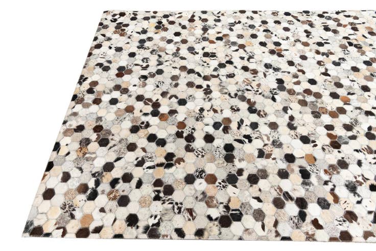 Detail image of 5' 1 x 7' 10 Cowhide Leather Rug
