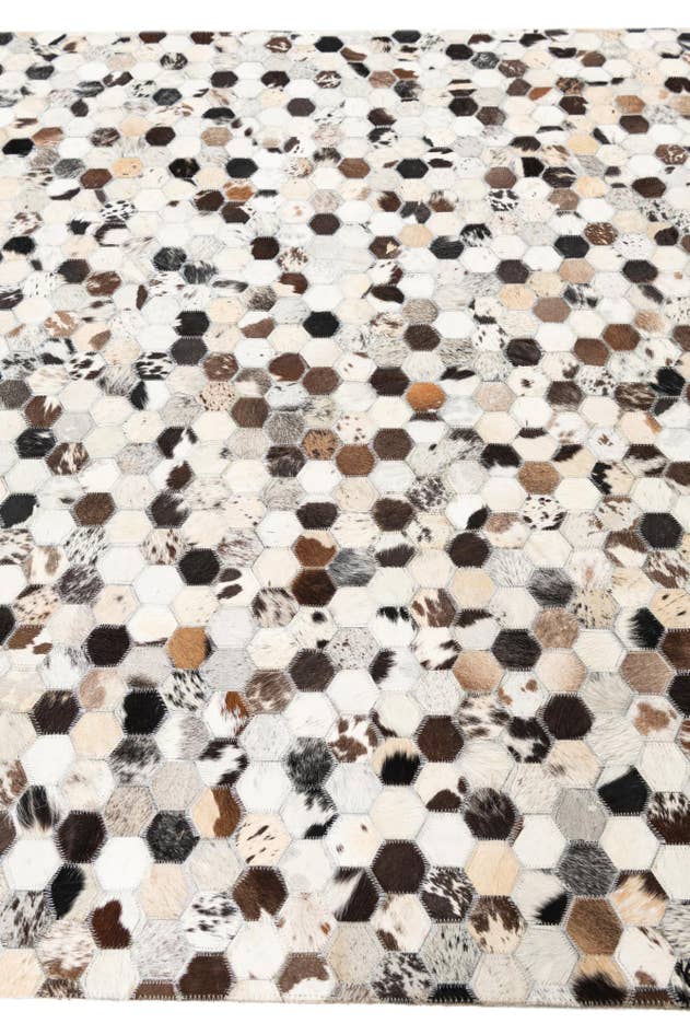 Detail image of 5' 1 x 7' 10 Cowhide Leather Rug