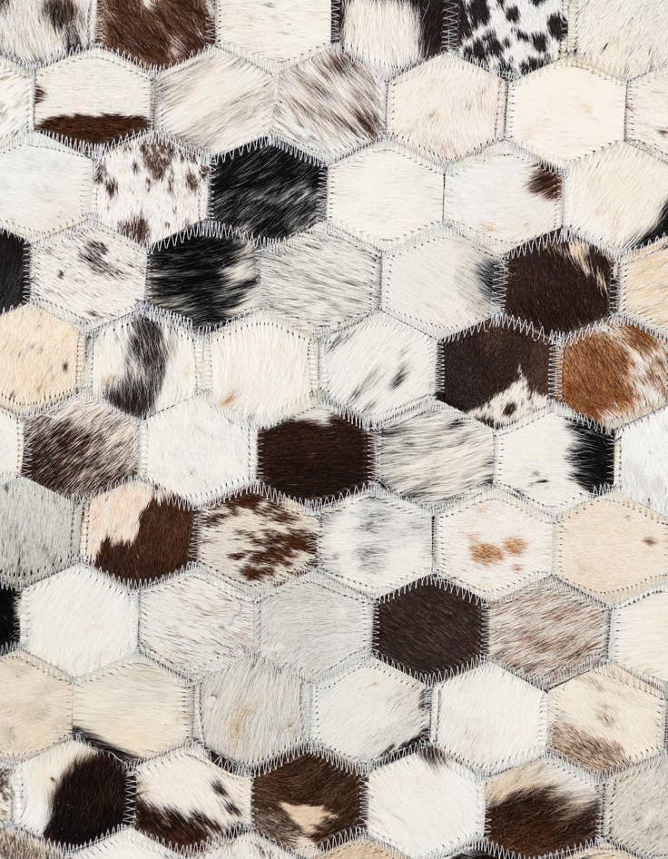 Detail image of 5' 1 x 7' 10 Cowhide Leather Rug