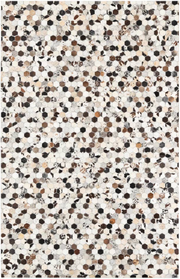 Detail image of 5' 1 x 7' 10 Cowhide Leather Rug