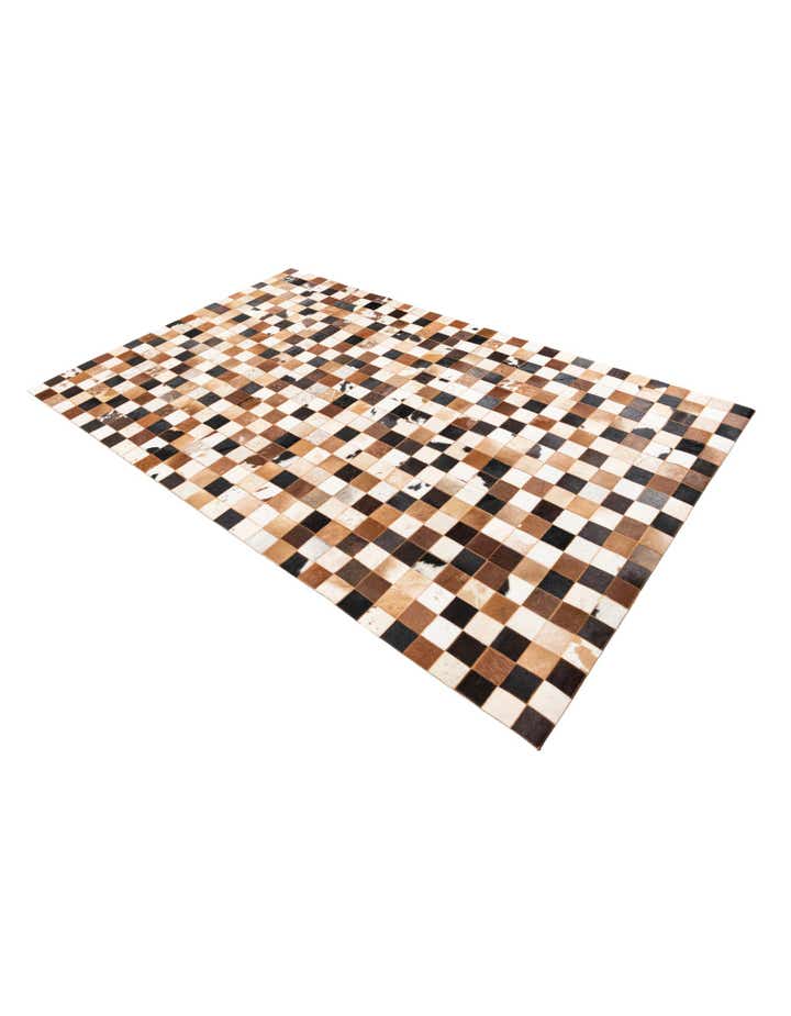 5' x 8' 1 Cowhide Leather Rug