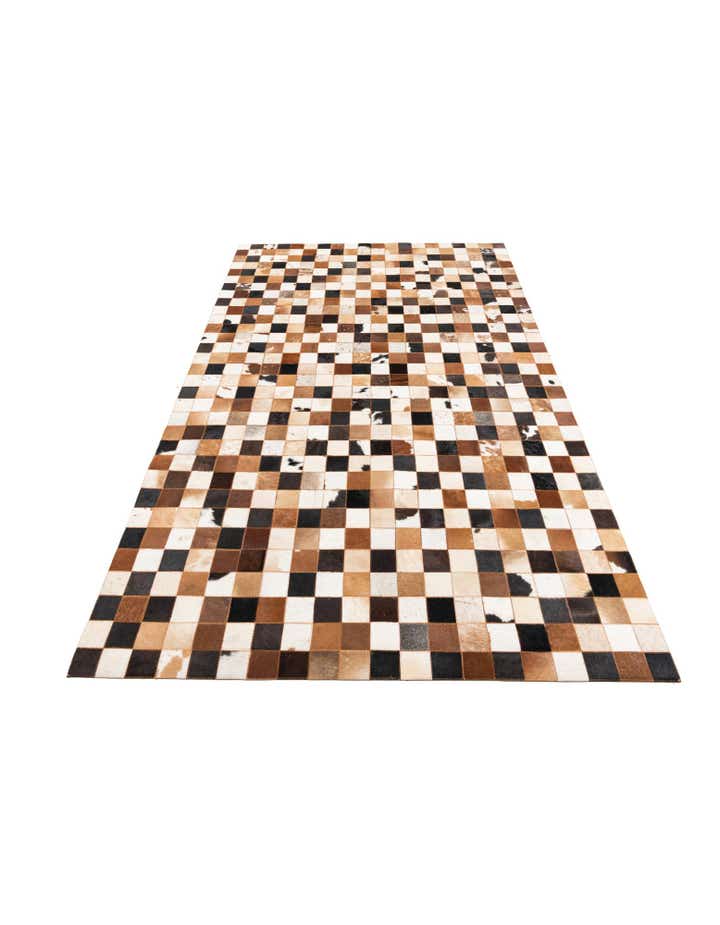 5' x 8' 1 Cowhide Leather Rug