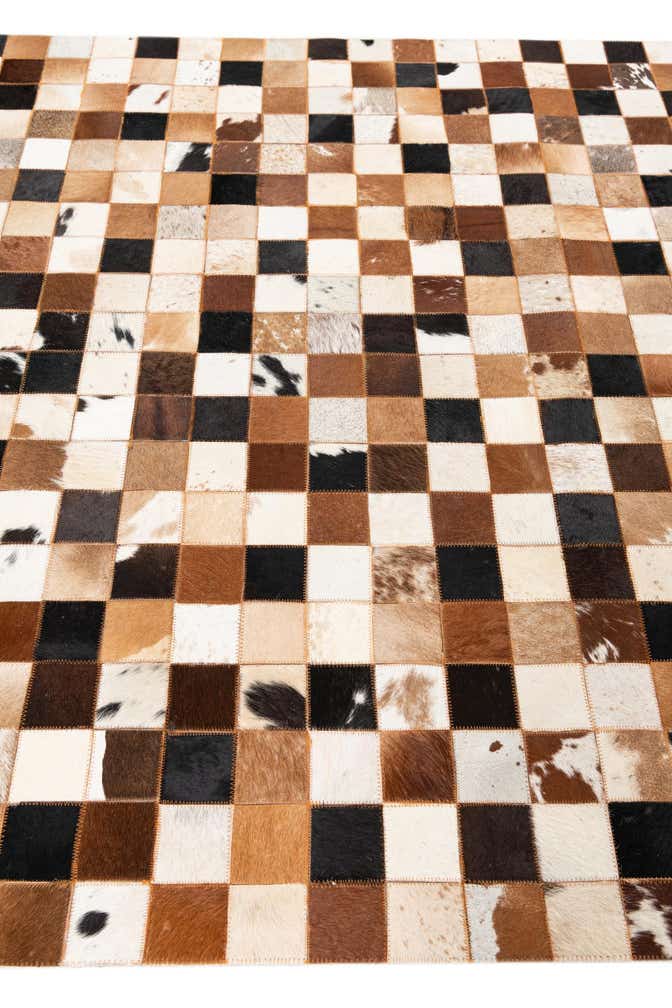 5' x 8' 1 Cowhide Leather Rug
