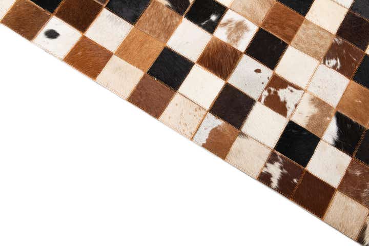 5' x 8' 1 Cowhide Leather Rug