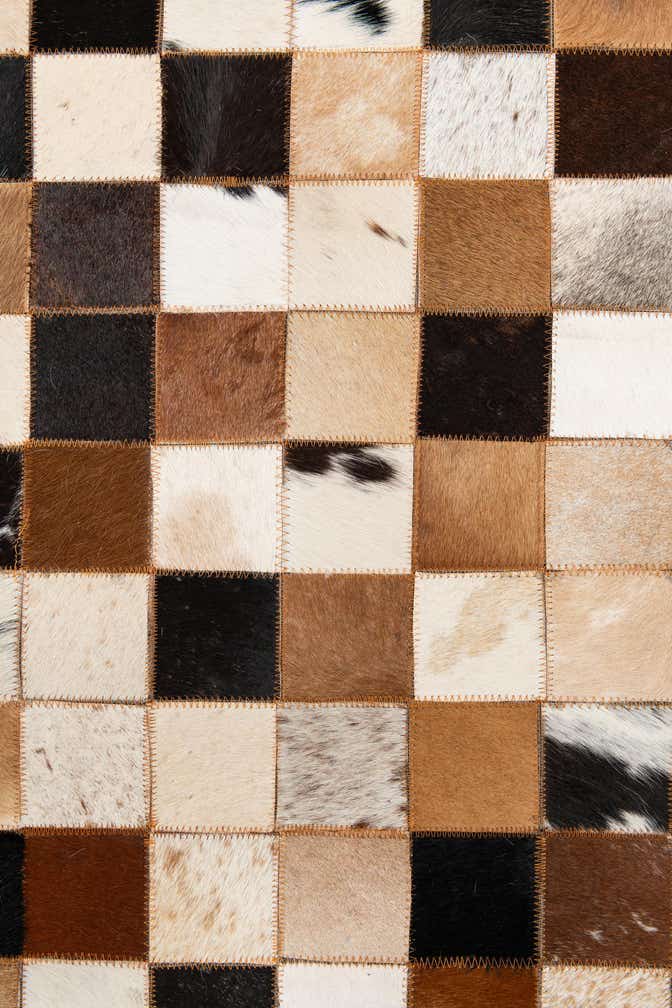 5' x 8' 1 Cowhide Leather Rug