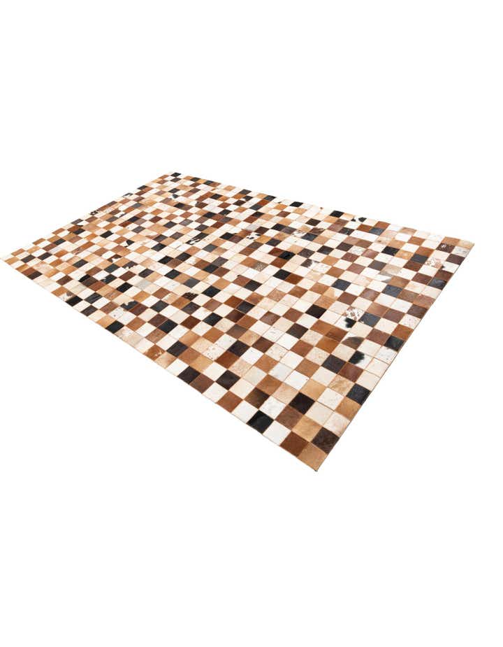 5' x 8' Cowhide Leather Rug