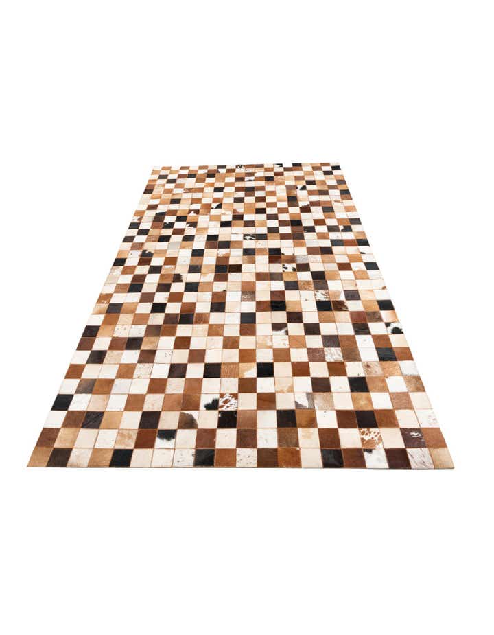 5' x 8' Cowhide Leather Rug
