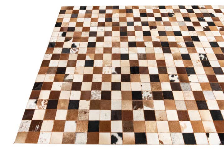 5' x 8' Cowhide Leather Rug