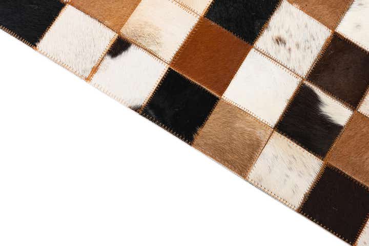 5' x 8' Cowhide Leather Rug