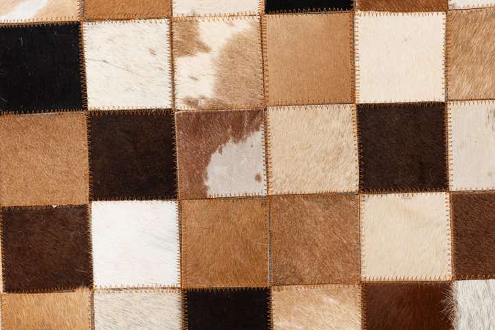 5' x 8' Cowhide Leather Rug