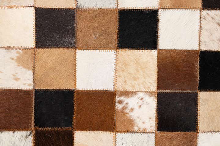 5' x 8' Cowhide Leather Rug