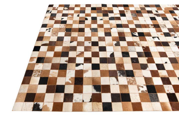 5' x 8' Cowhide Leather Rug