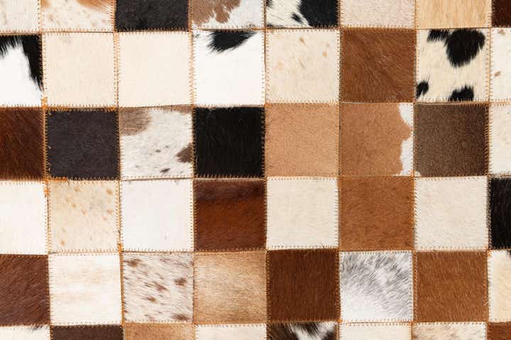 5' x 8' Cowhide Leather Rug