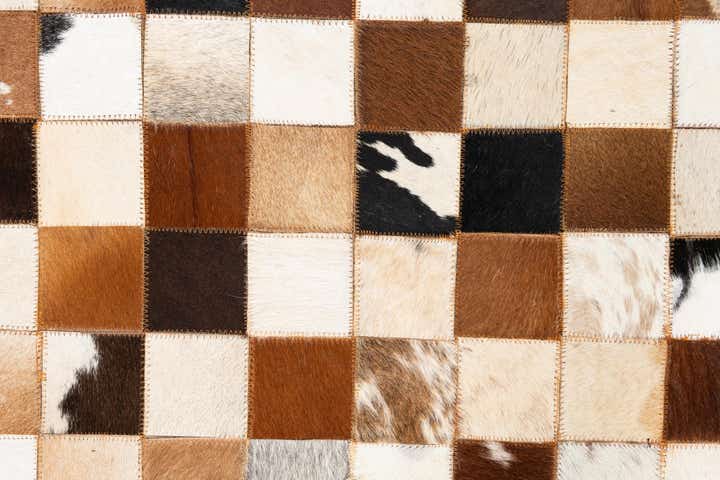 5' x 8' Cowhide Leather Rug
