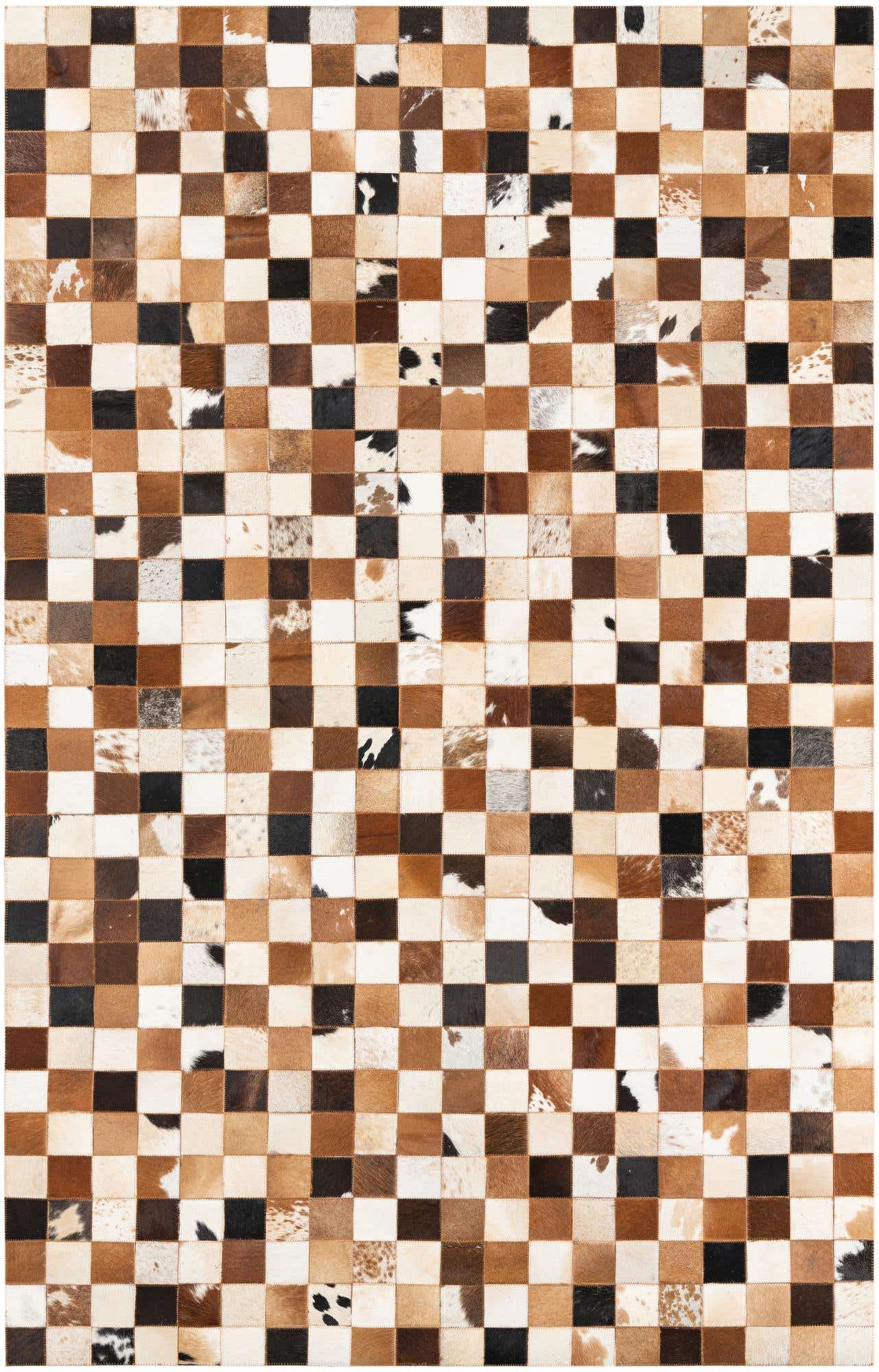 5' x 8' Cowhide Leather Rug