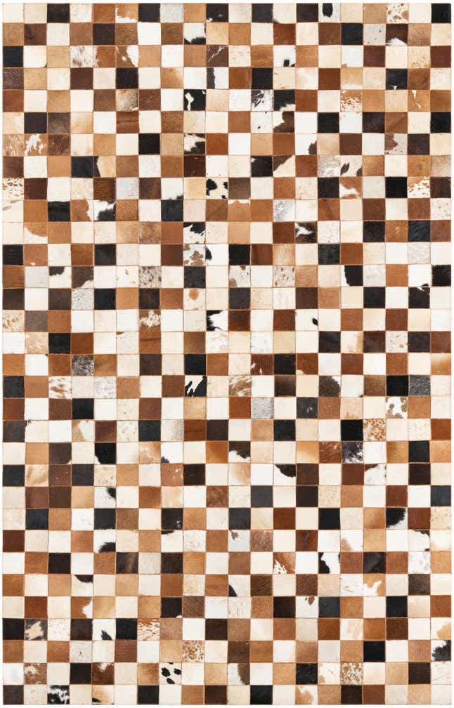 5' x 8' Cowhide Leather Rug