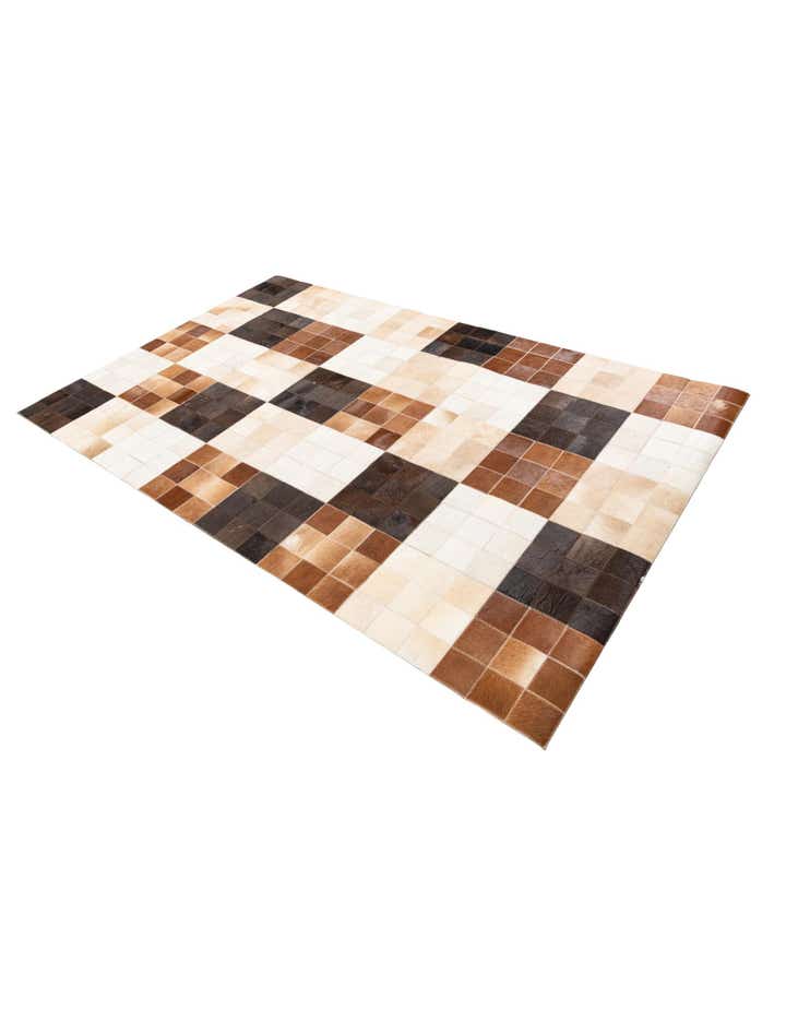 5' x 8' Cowhide Leather Rug