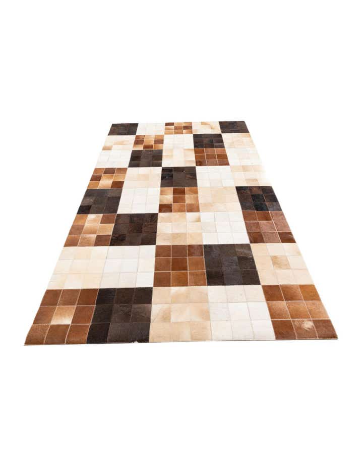 5' x 8' Cowhide Leather Rug