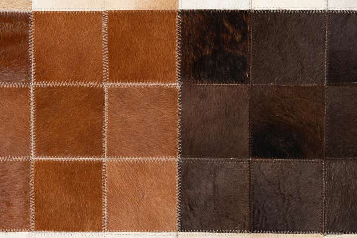 5' x 8' Cowhide Leather Rug