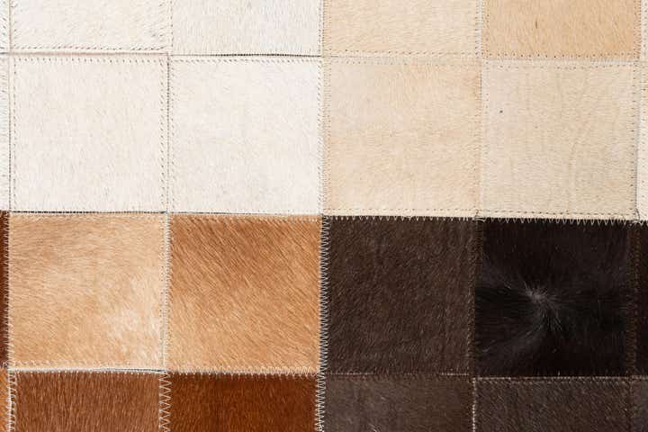 5' x 8' Cowhide Leather Rug