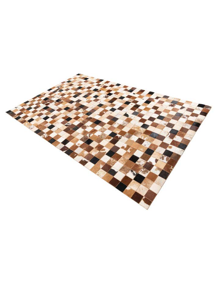 5' 1 x 8' Cowhide Leather Rug