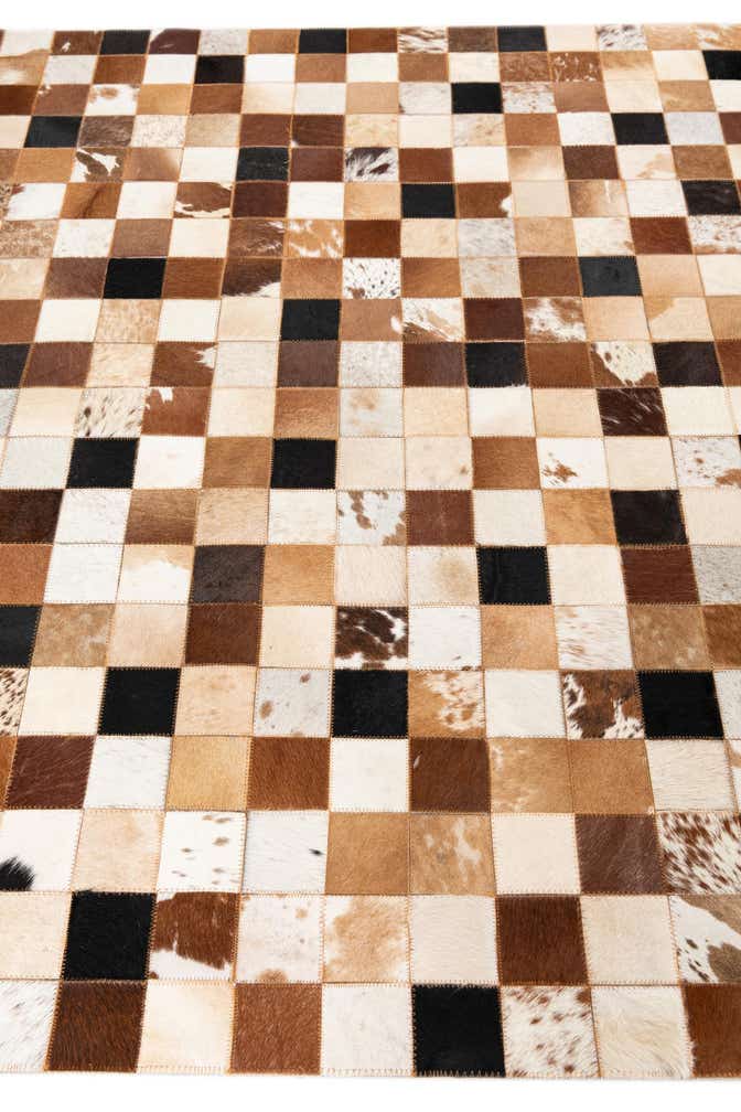 5' 1 x 8' Cowhide Leather Rug