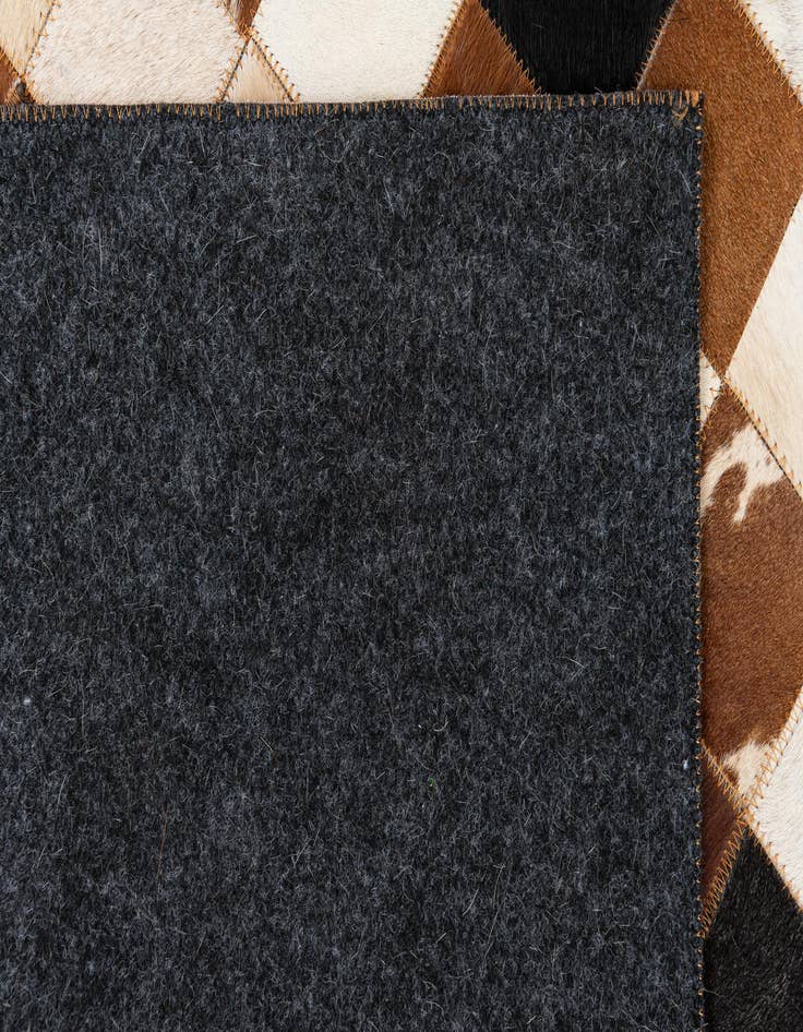 Detail image of 5' 1 x 8' Cowhide Leather Rug