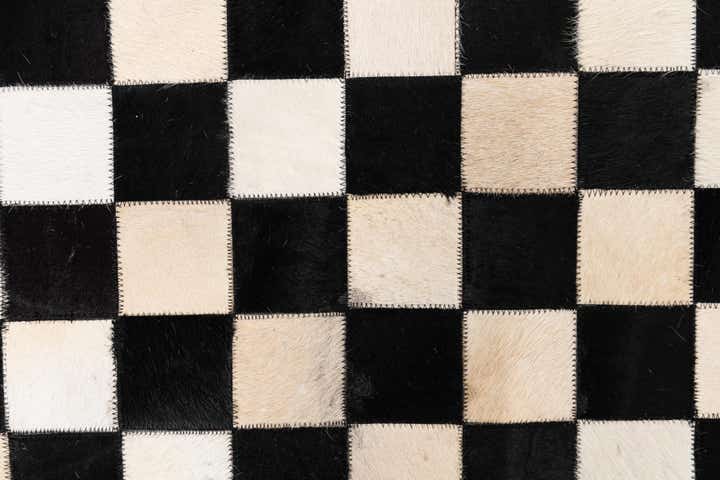 5' x 8' Cowhide Leather Rug