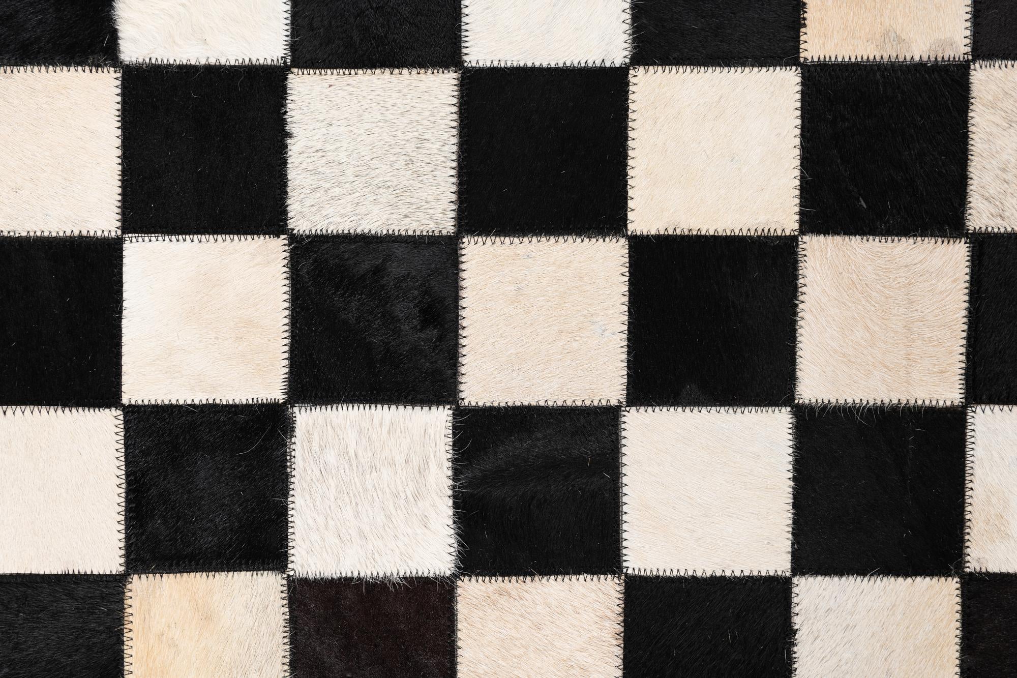 5' x 8' Cowhide Leather Rug