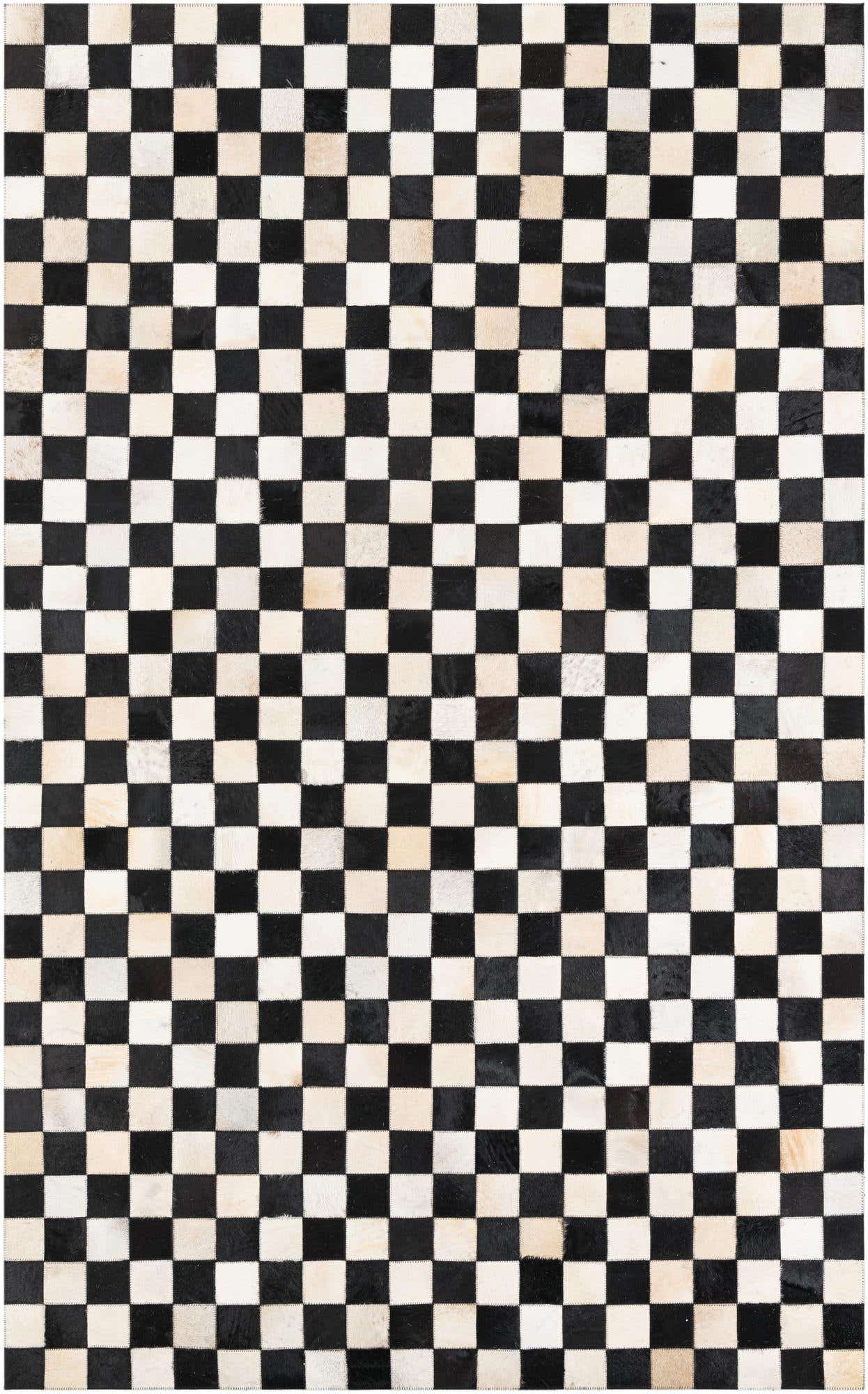 5' x 8' Cowhide Leather Rug