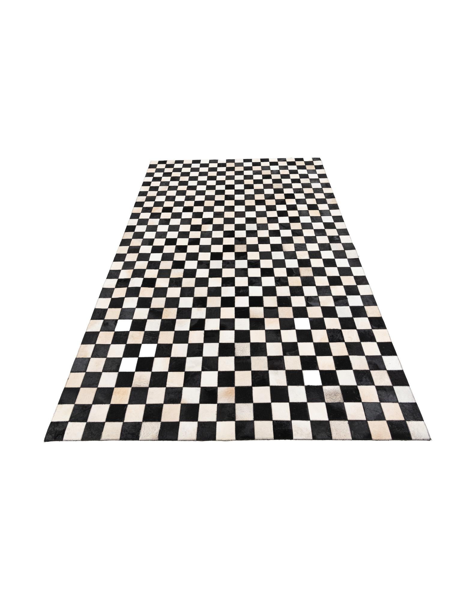 5' x 8' Cowhide Leather Rug