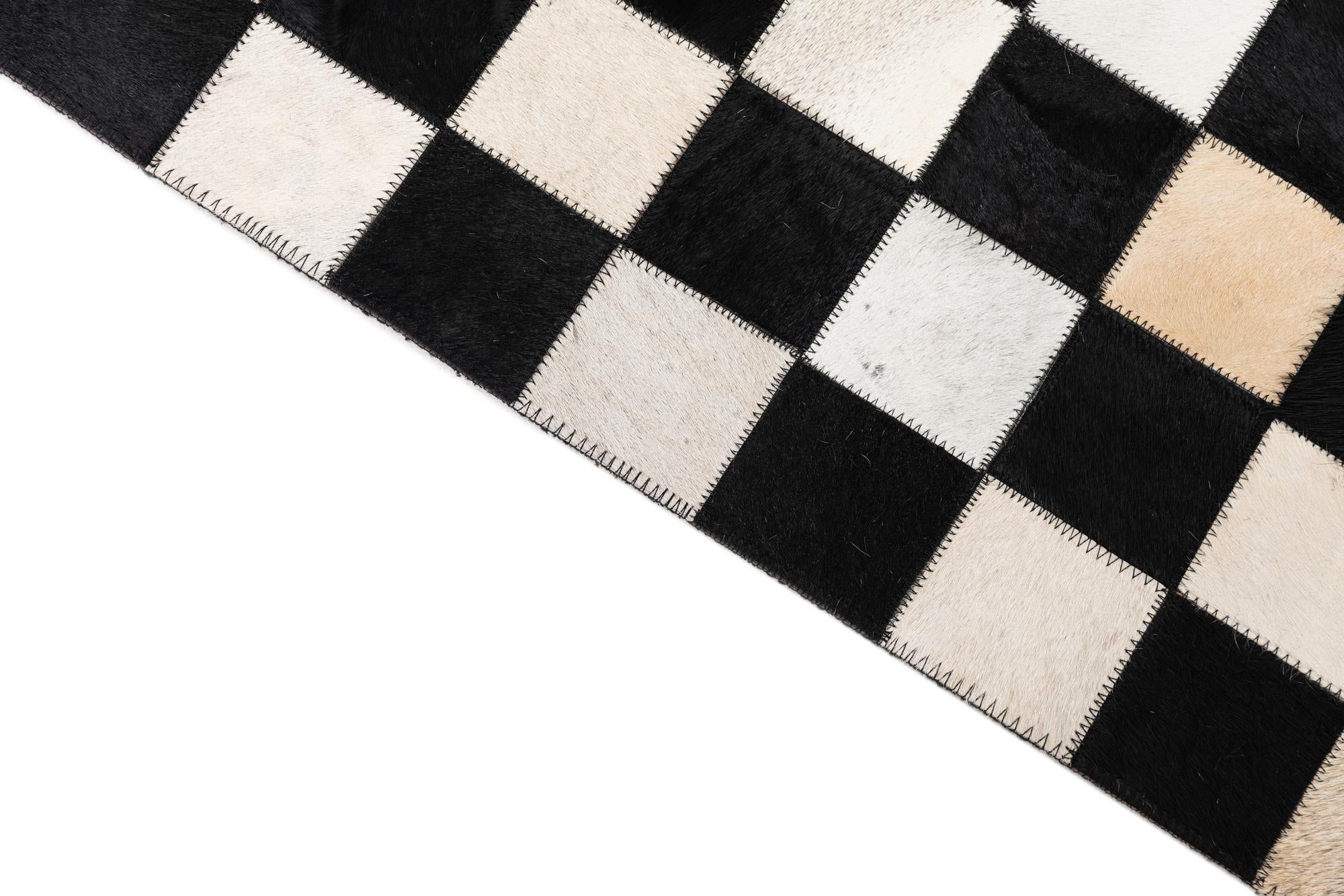 5' x 8' Cowhide Leather Rug