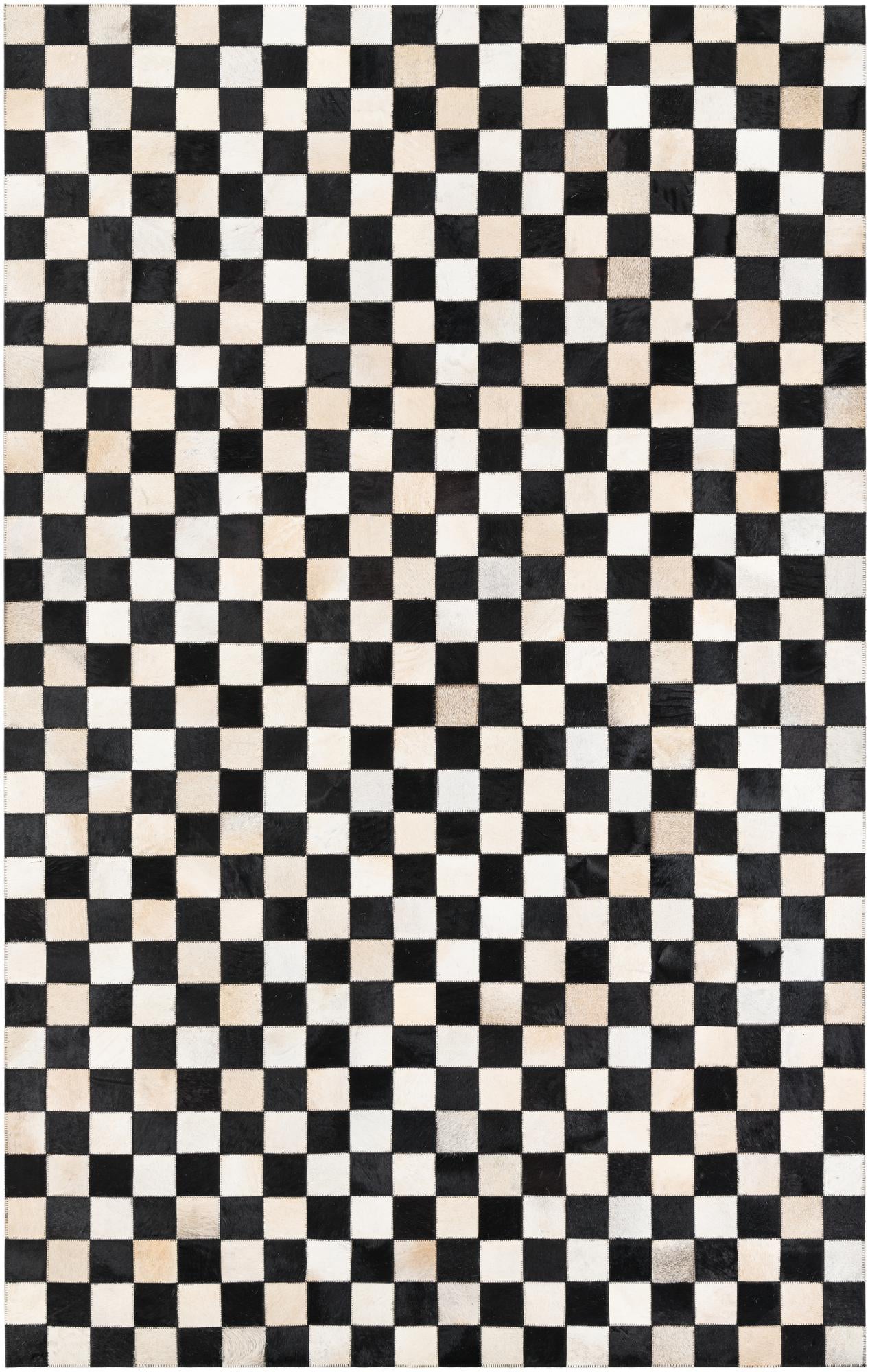 5' x 8' Cowhide Leather Rug